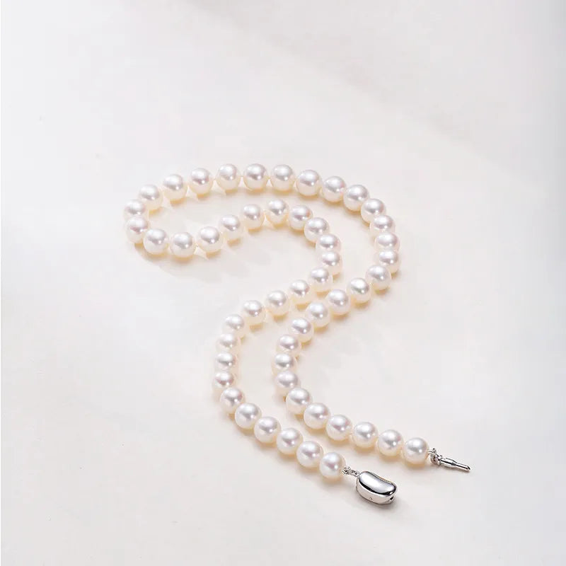 OSM Pearl Necklace 9–10 mm with S925 Sterling Silver Clasp