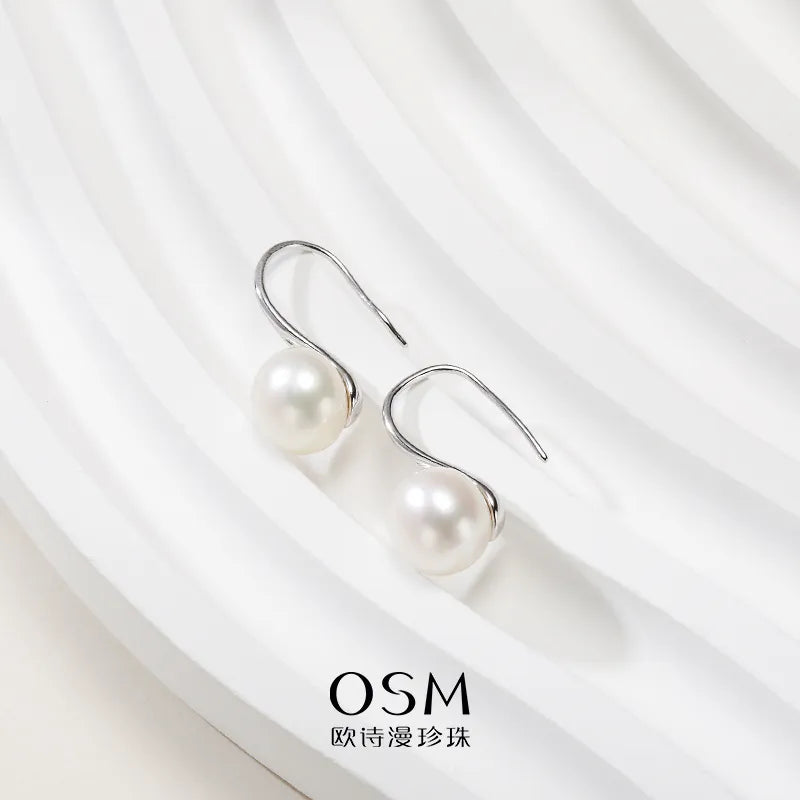 OSM Pearl Earrings 8–9mm S925 Silver