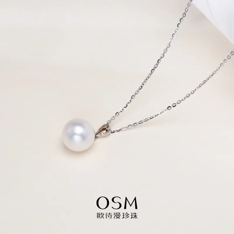 OSM Pearl Necklace 10–11 mm White 925 Silver