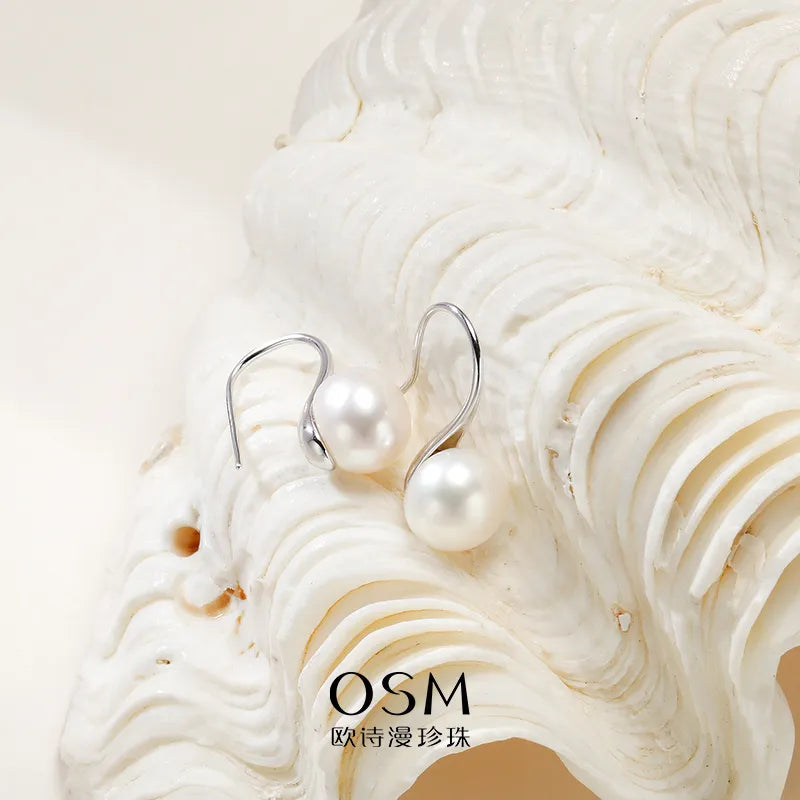 OSM Pearl Earrings 8–9mm S925 Silver