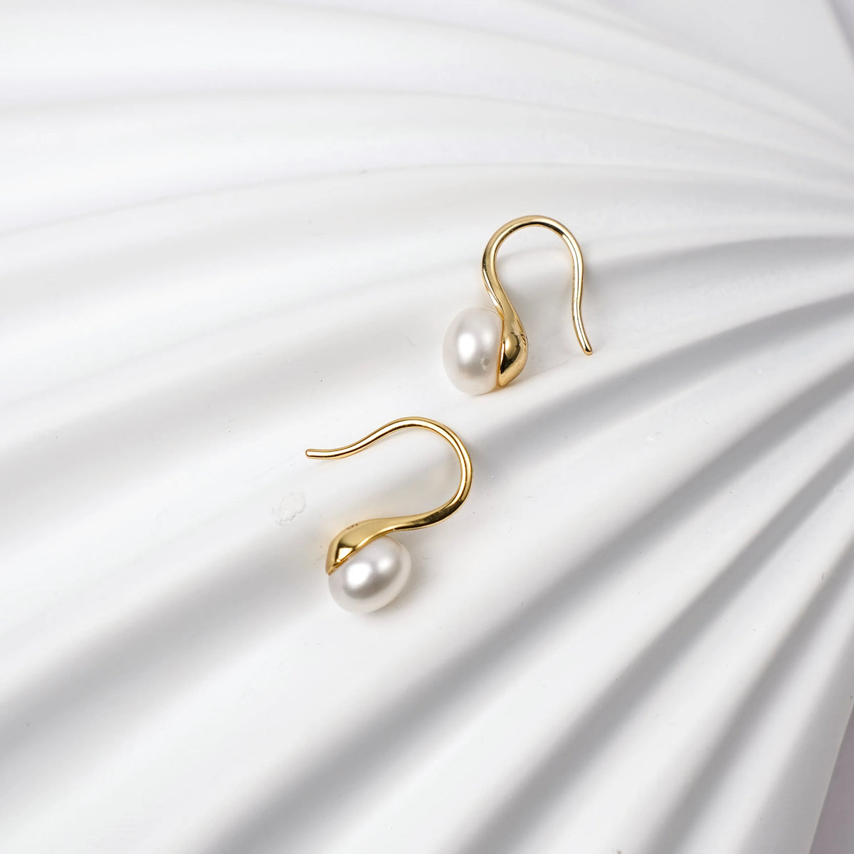 OSM Flat Round Earrings 8–9mm – Gold Tone, S925 Silver