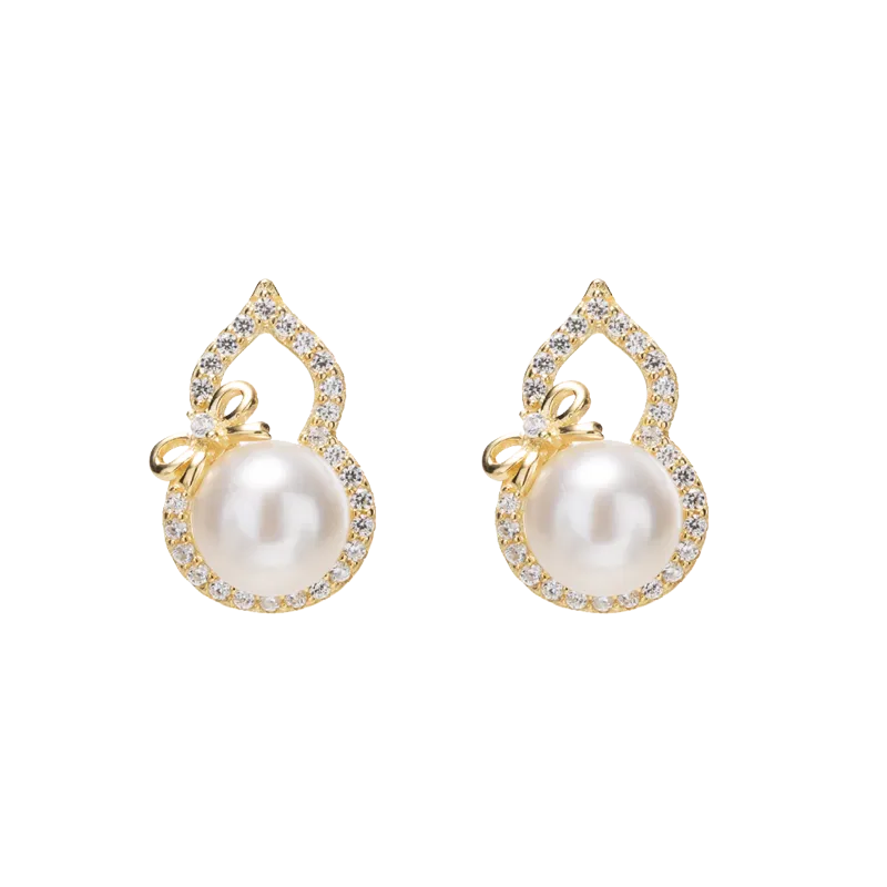 OSM Flat Round Earrings 6–7mm – Gold Tone, S925 Silver