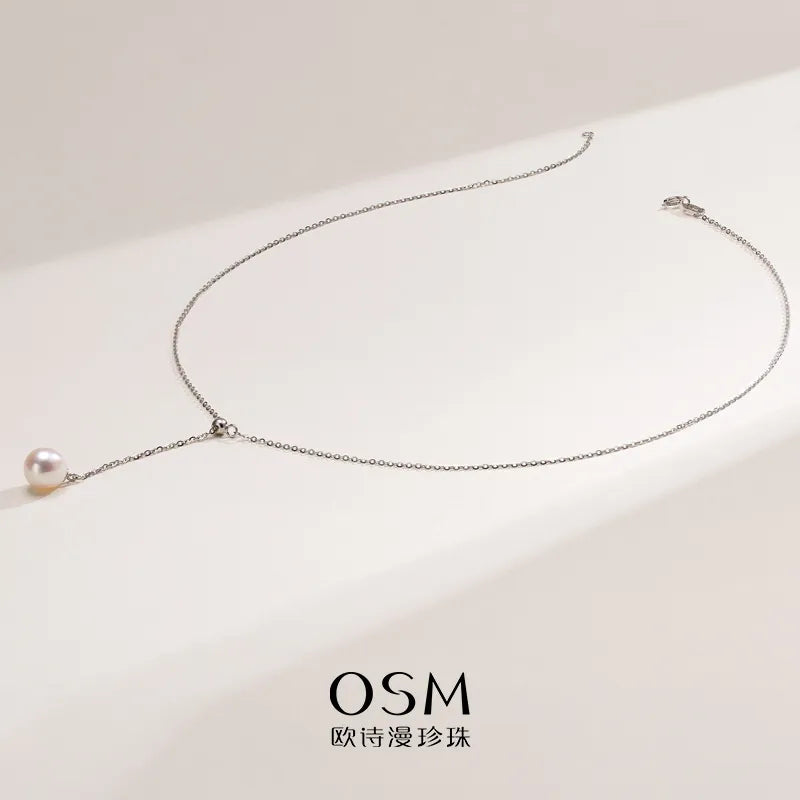 OSM Pearl Necklace 8–9 mm  925 Silver
