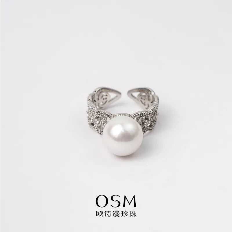 OSM Round Adjustable CZ Ring 11–12mm – Silvery White