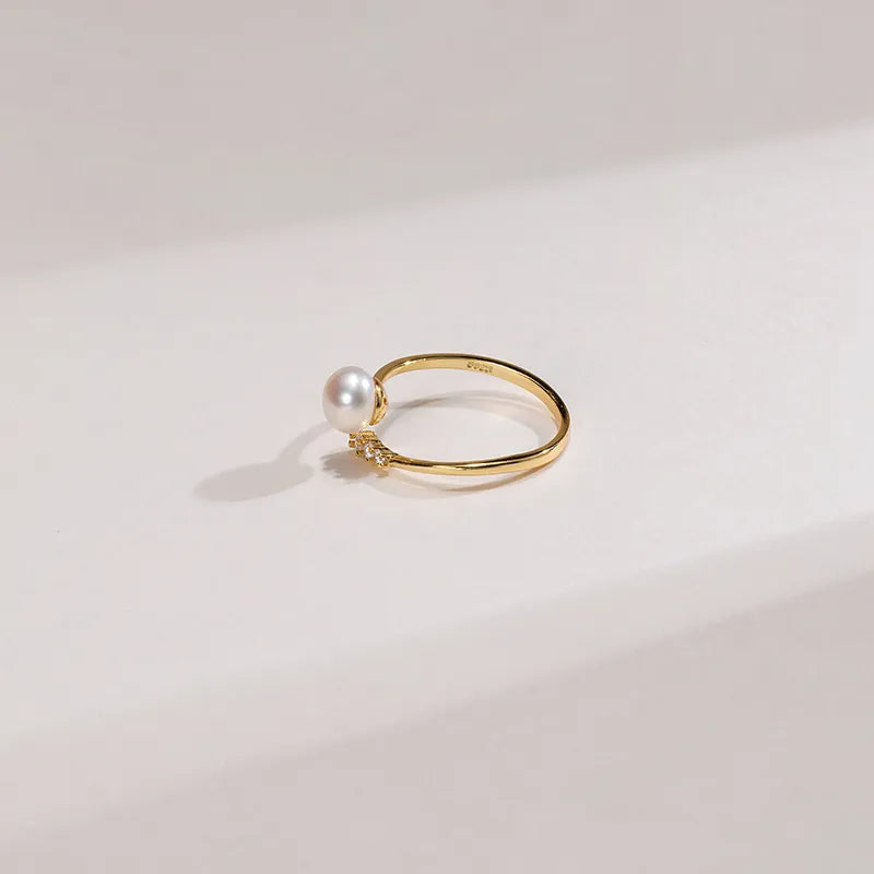 OSM Dome-Shaped Adjustable Ring 6–7mm – Gold Tone S925 Silver