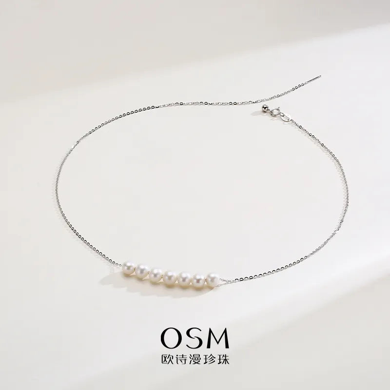 OSM Pearl Necklace 6–7 mm White 925 Silver