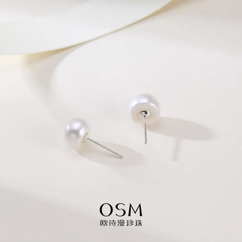 OSM  Flat Round Earrings Set – 6–7mm & 8–9mm