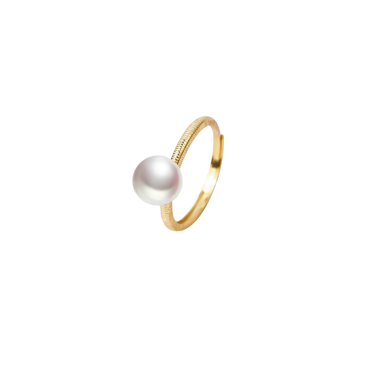 OSM Round Adjustable Ring 8–9mm – Gold Tone S925 Silver