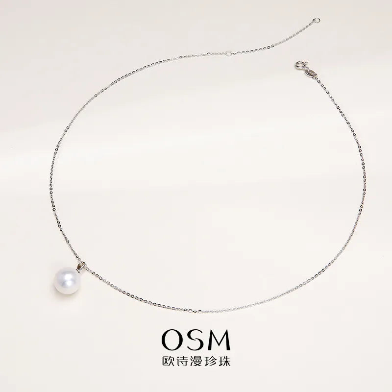 OSM Pearl Necklace 10–11 mm White 925 Silver