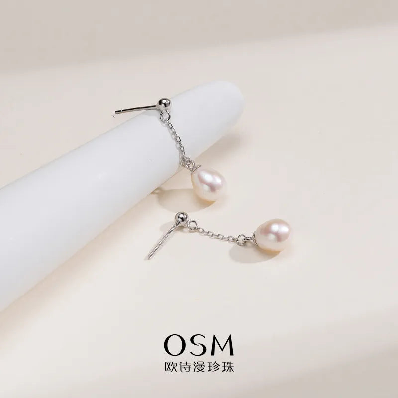 OSM Oval Earrings 7–8mm – S925 Silver
