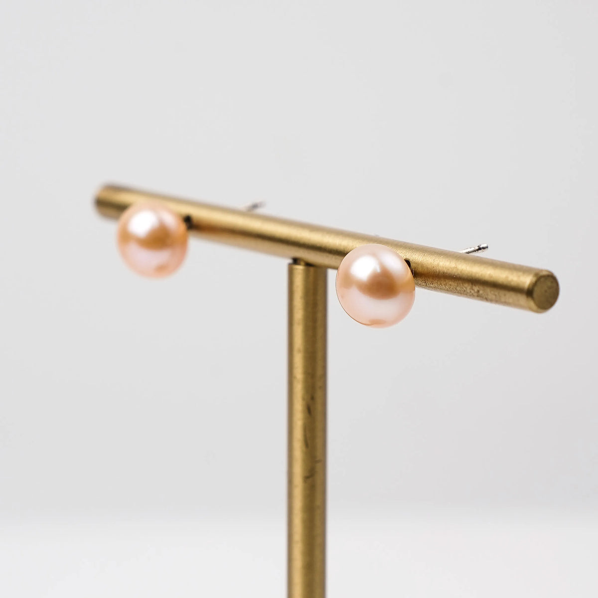 OSM Pink Pearl Earrings (7–8 mm) in Sterling Silver