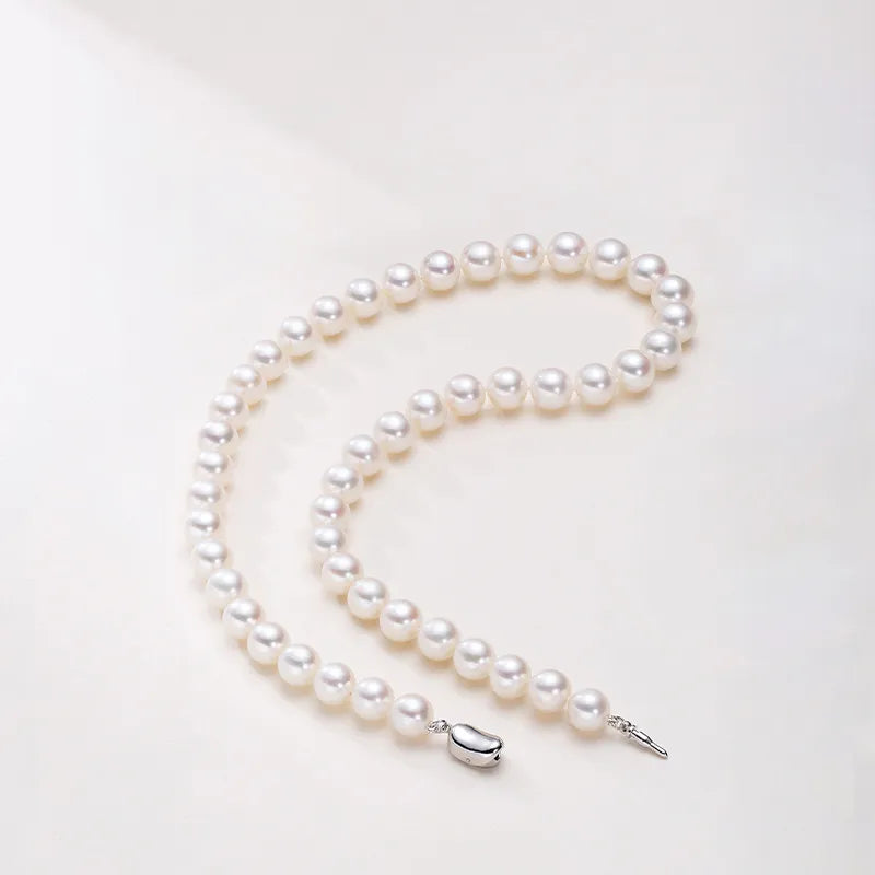 OSM Pearl Necklace 9–10 mm with S925 Sterling Silver Clasp